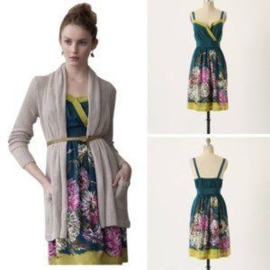 NWOT Anthropologie Mauve Impressionist Dress Sz 4
